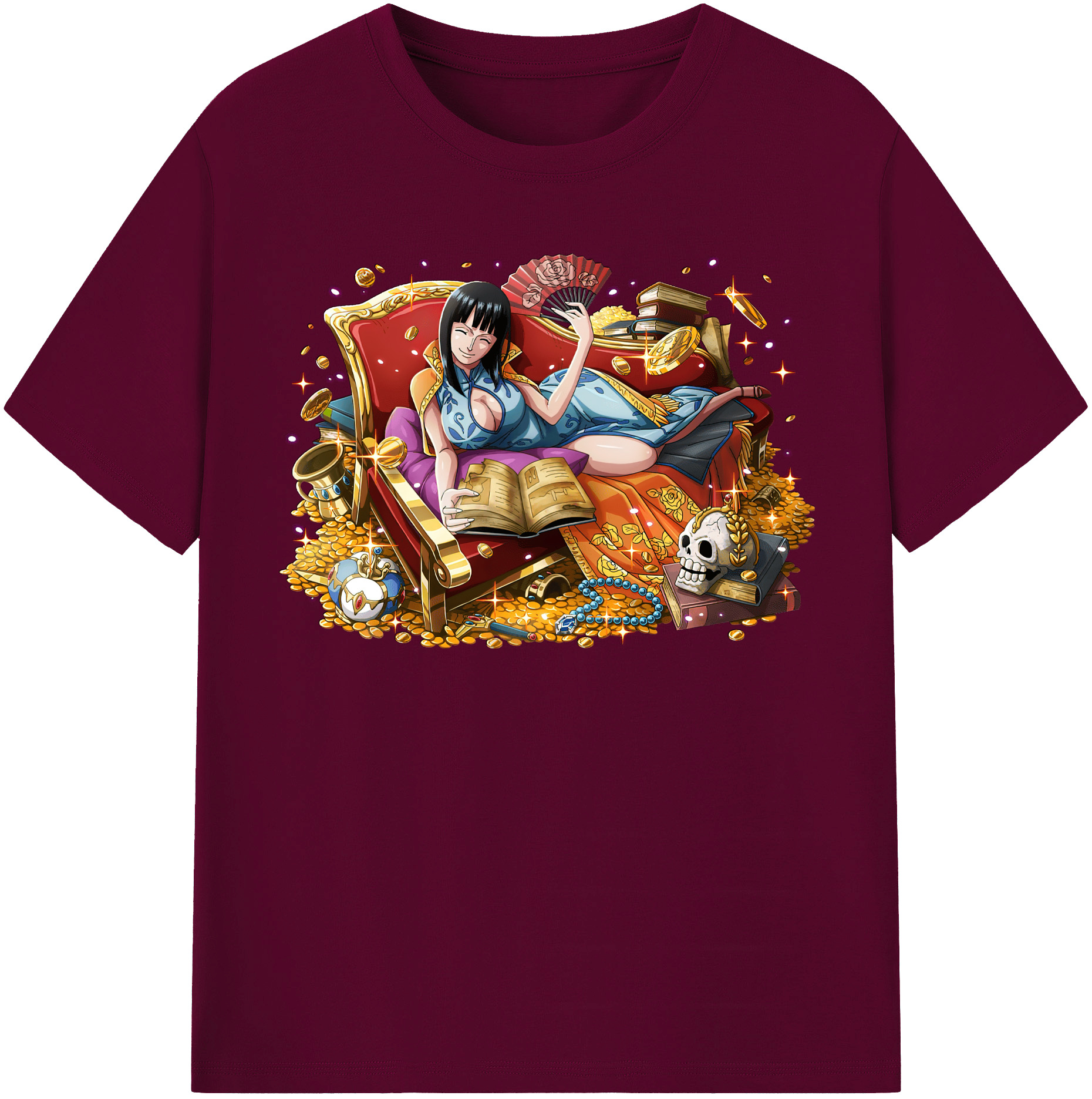 ワンピース ニコ・ロビン ONE PIECE Nico Robin レディースカジュアルプリントTシャツ（綿100％）